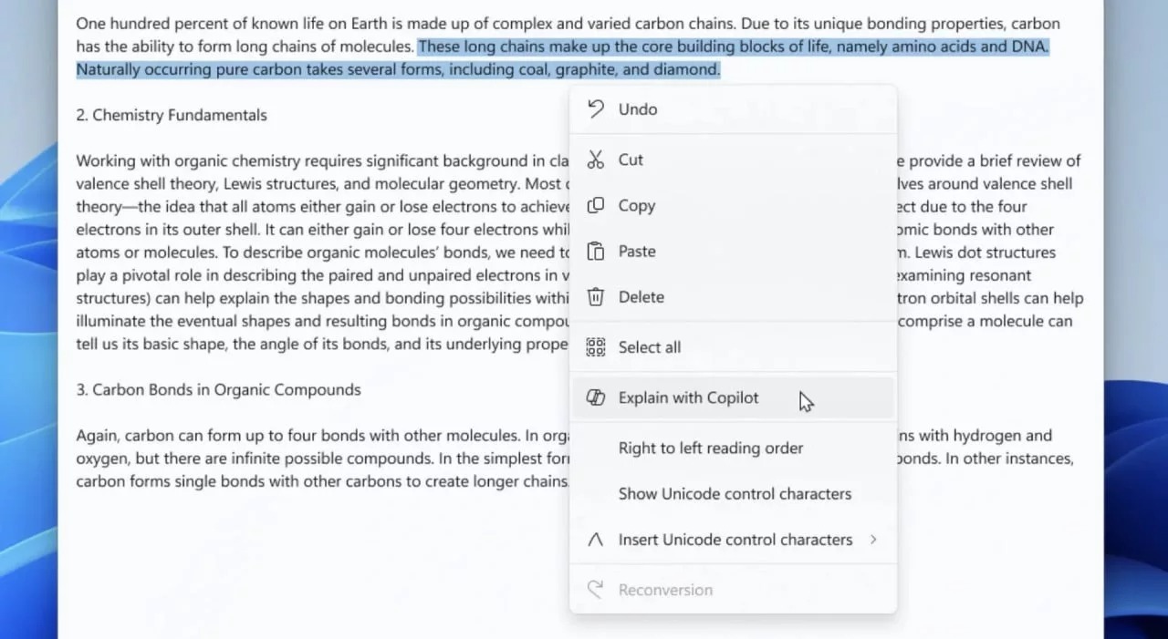 نوتپد ویندوز ۱۱ با کمک هوش مصنوعی متنها را بررسی میکند نوتپد ویندوز ۱۱ با کمک هوش مصنوعی متنها را بررسی میکند