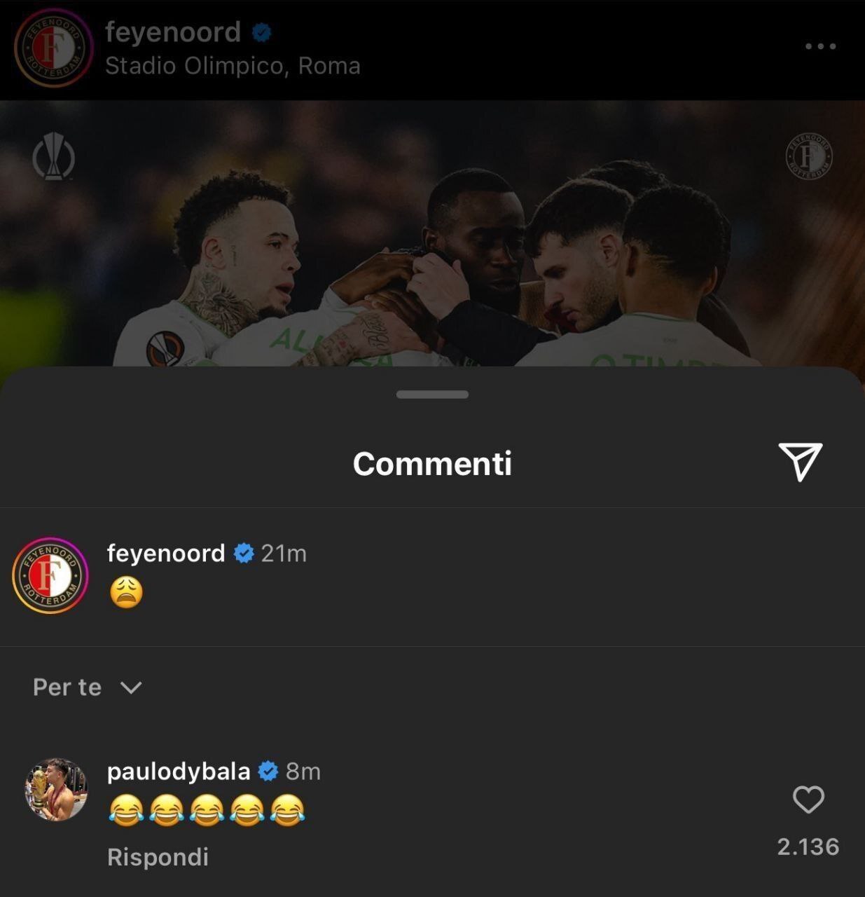 واکنش عجیب دیبالا به حذف جهانبخش و فاینورد: خنده آرژانتینی!+ عکس واکنش عجیب دیبالا به حذف جهانبخش و فاینورد: خنده آرژانتینی!+ عکس