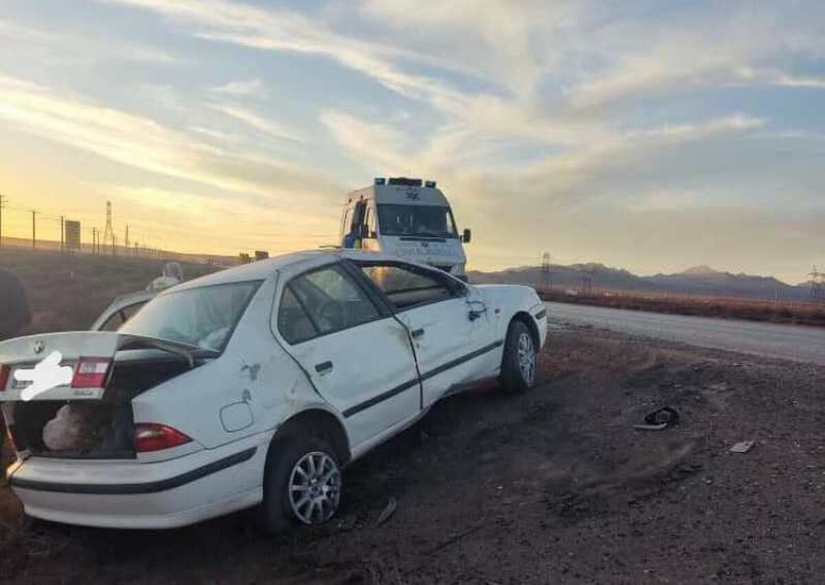 انحراف خودرو سمند در غرب سبزوار ۵ زخمی داشت