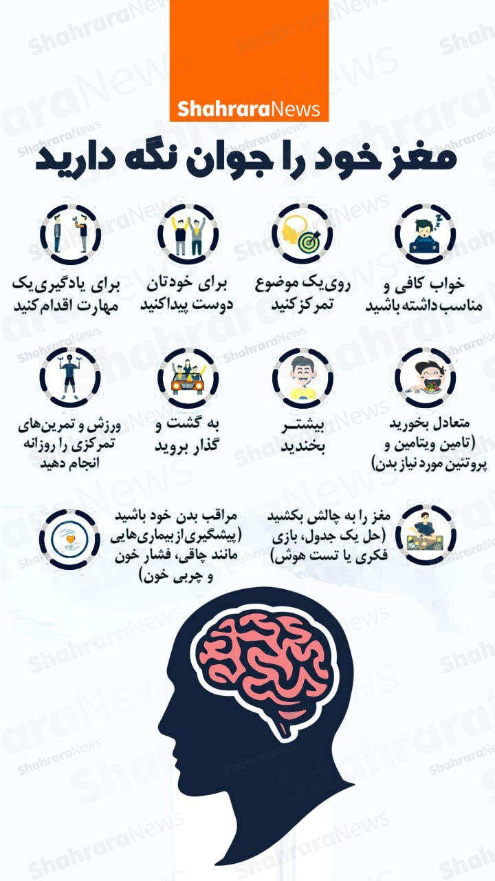 انفوگرافی| مغز خود را جوان نگه دارید