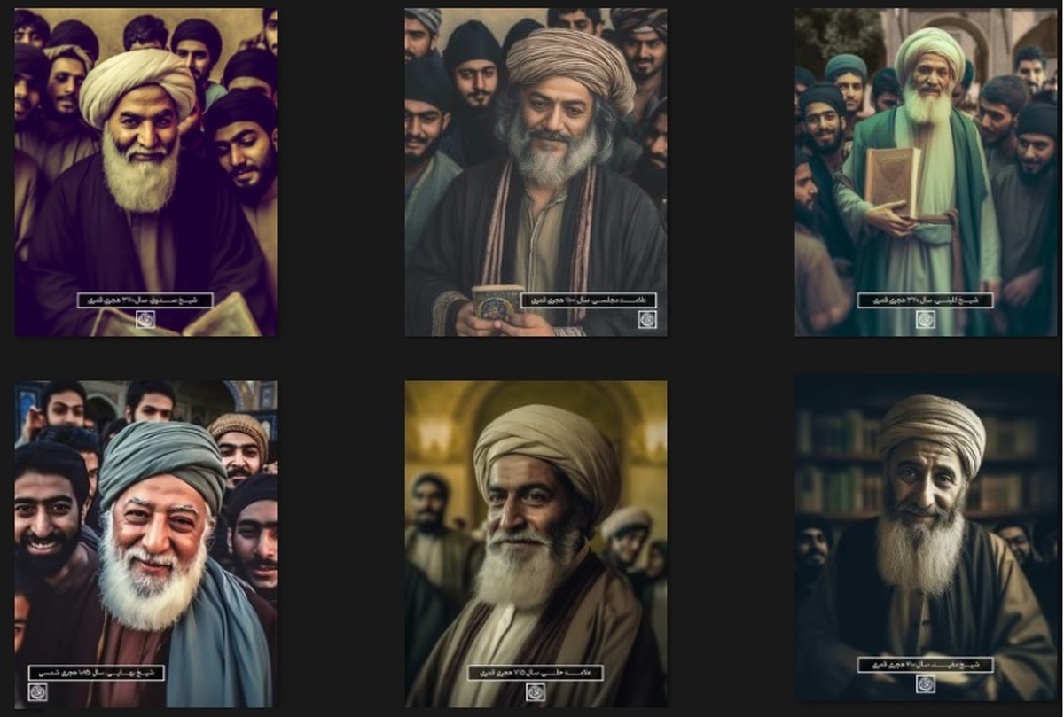 هوش مصنوعی تصاویری از بزرگان شیعه را بازسازی کرده است.