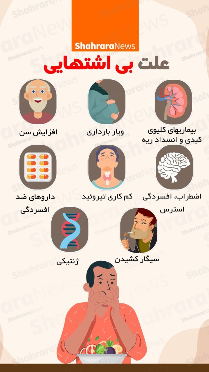 اینفوگرافی| علت بی‌اشتهایی