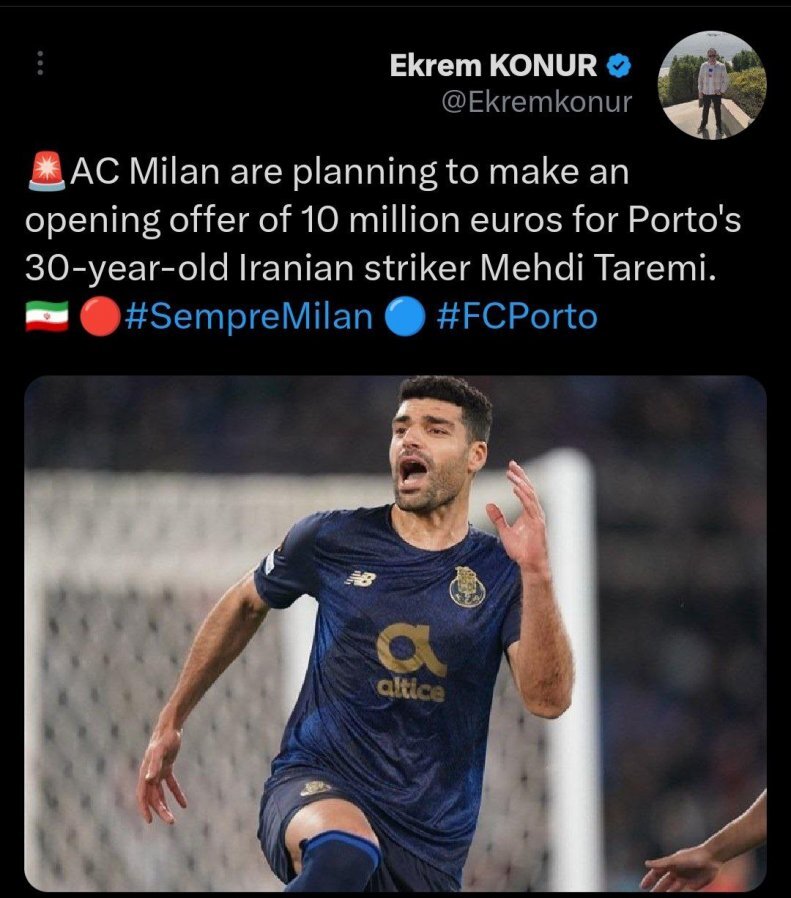 پیشنهاد ۵۲۰ میلیاردی میلان به طارمی + عکس پیشنهاد ۵۲۰ میلیاردی میلان به طارمی + عکس