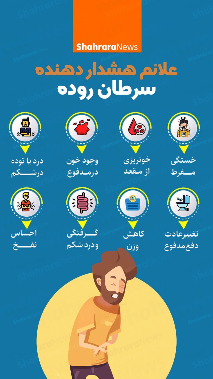 اینفوگرافی | علائم هشداردهنده سرطان روده