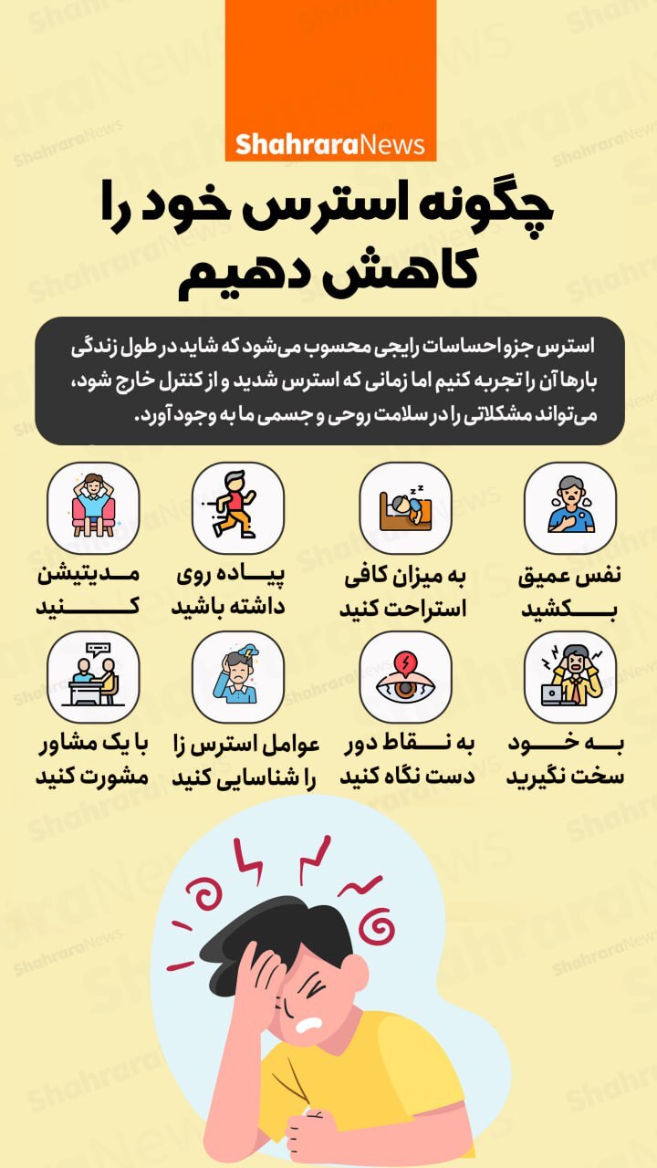 اینفوگرافی| چگونه استرس خود را کاهش دهیم