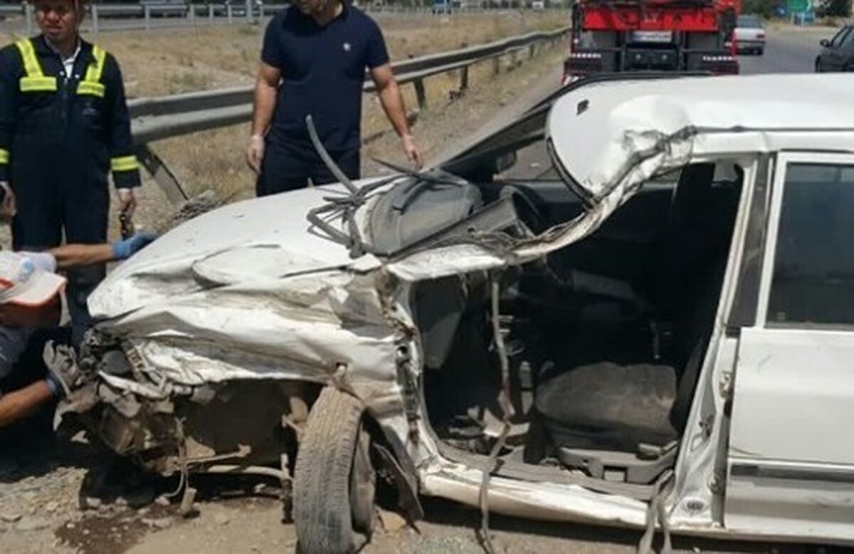 برخورد مرگبار پراید با گاردریل در جاده نیشابور_مشهد یک کشته برجای گذاشت (۱۰ تیر ۱۴۰۲)