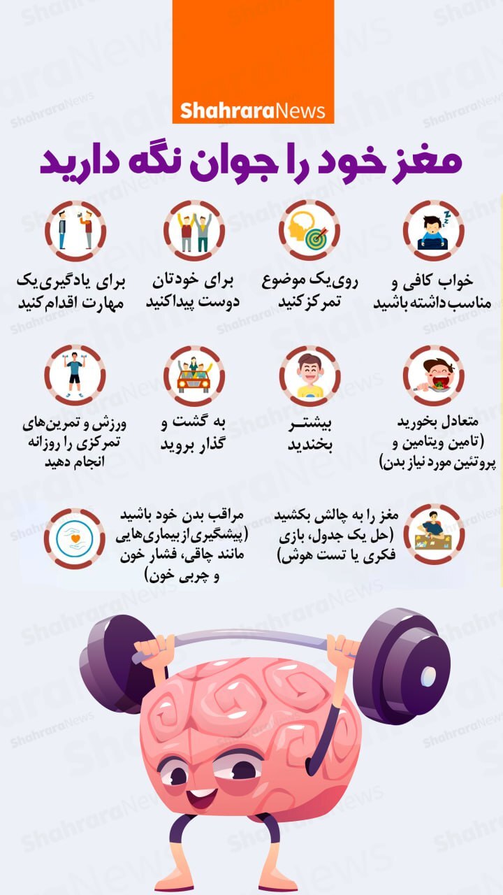 اینفوگرافی| مغز خود را جوان نگه دارید