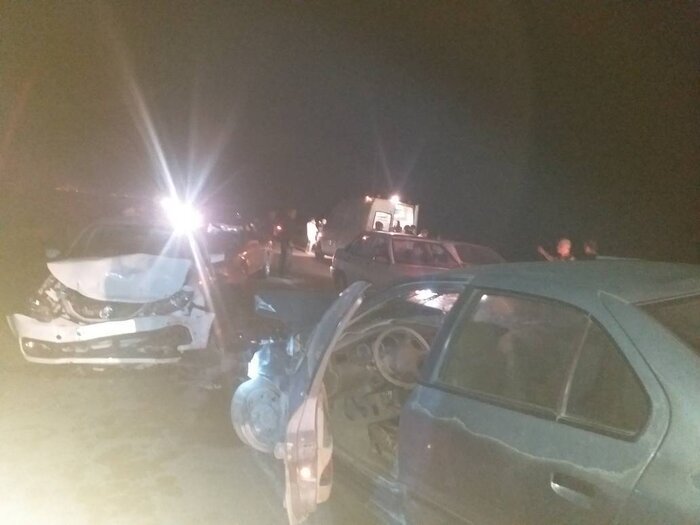 تصادف در محور نیشابور - سبزوار با ۱۲ مصدوم + عکس