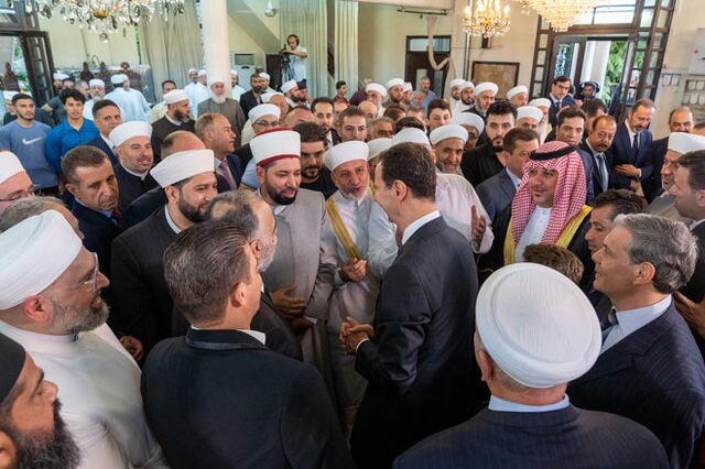 نماز عید قربان در دمشق با حضور بشار اسد برگزار شد نماز عید قربان در دمشق با حضور بشار اسد برگزار شد