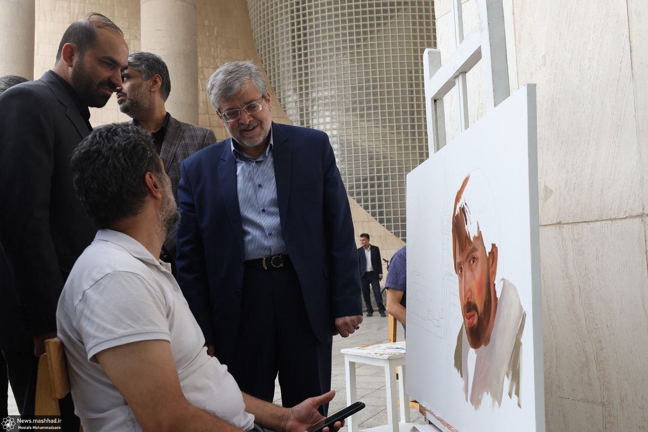 تصویر خبرنگاران فقید مشهدی بر بوم هنرمندان + فیلم و تصاویر