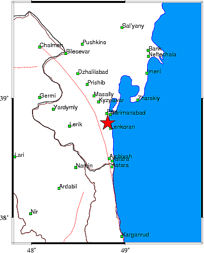 زمین لرزه ۴.۶ ریشتری در آستارا (۴ مرداد ۱۴۰۲) زمین لرزه ۴.۶ ریشتری در آستارا (۴ مرداد ۱۴۰۲)
