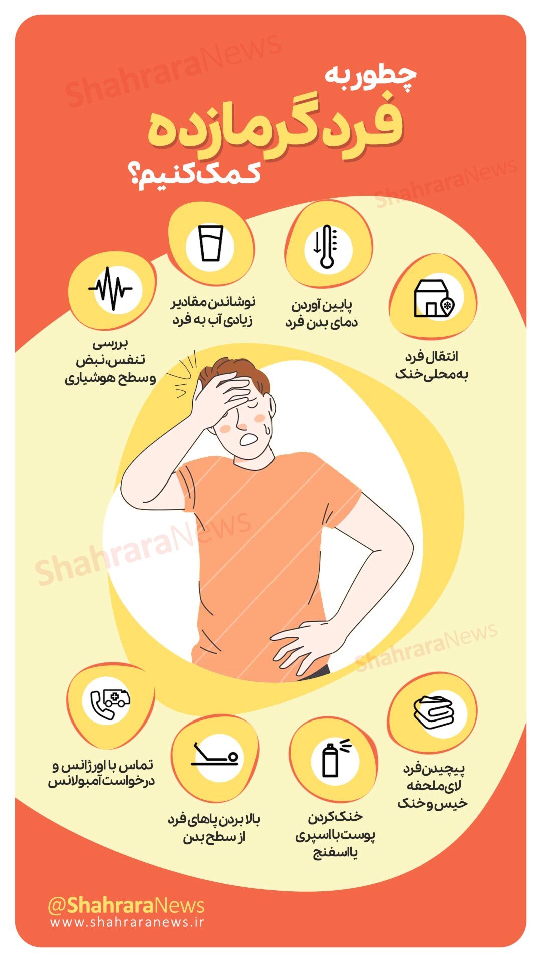 چگونه به فرد گرمازده کمک کنیم؟