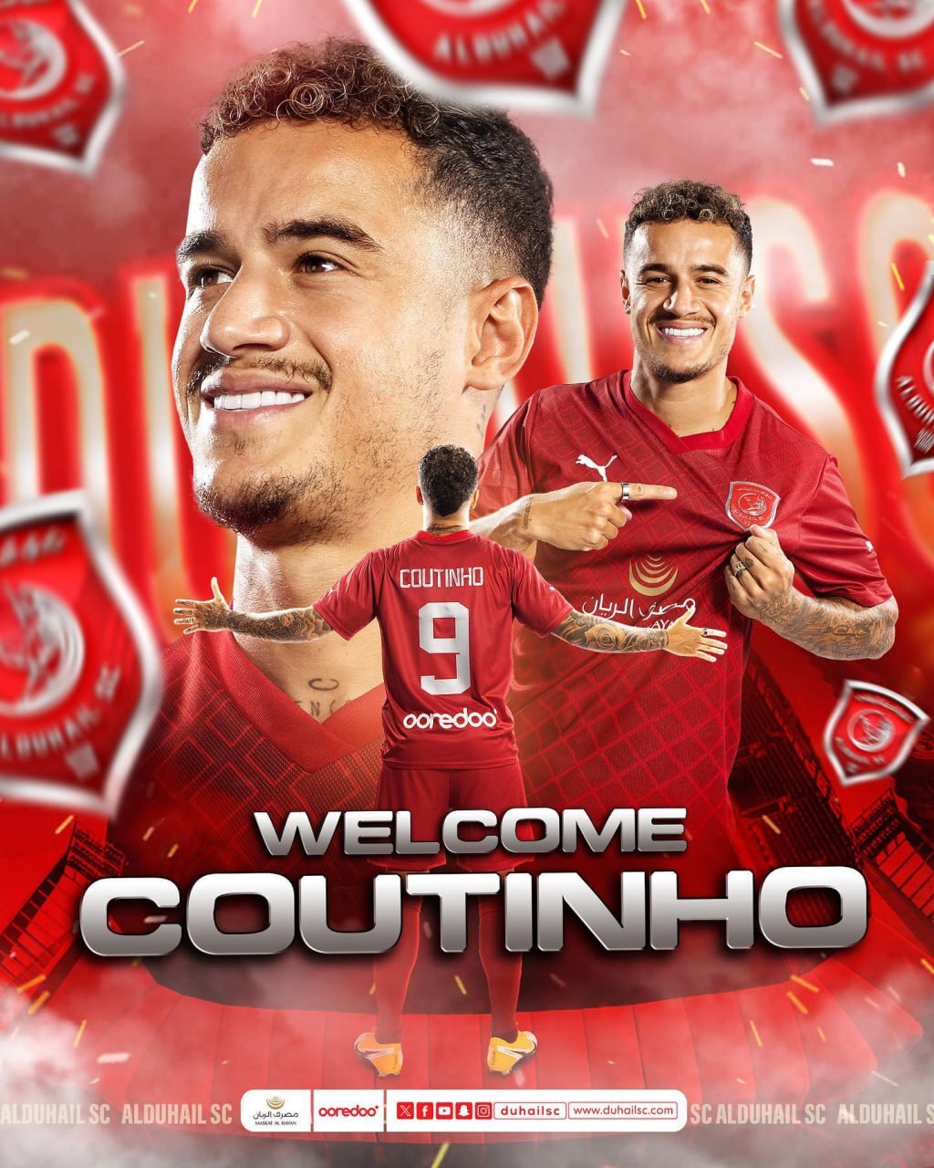 انتقال فیلیپه کوتینیو به الدحیل قطر رسمی شد + تصویر انتقال فیلیپه کوتینیو به الدحیل قطر رسمی شد + تصویر