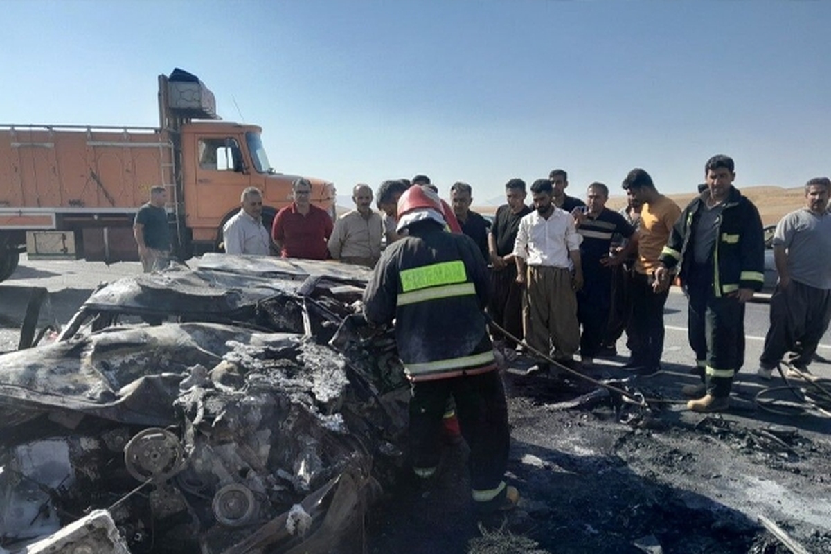 تصادف مرگبار در محور بوکان - سقز جان دو نفر را گرفت