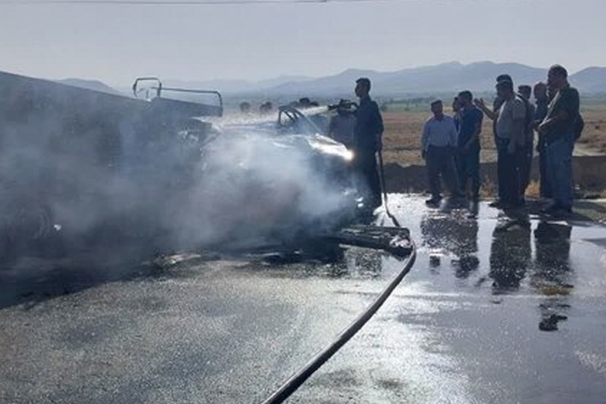 تصادف مرگبار در محور خنداب - میلاجرد