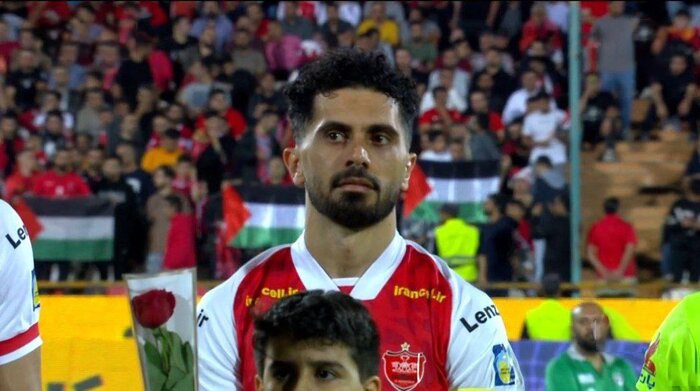 پرچم فلسطین در ورزشگاه آزادی + عکس پرچم فلسطین در ورزشگاه آزادی + عکس