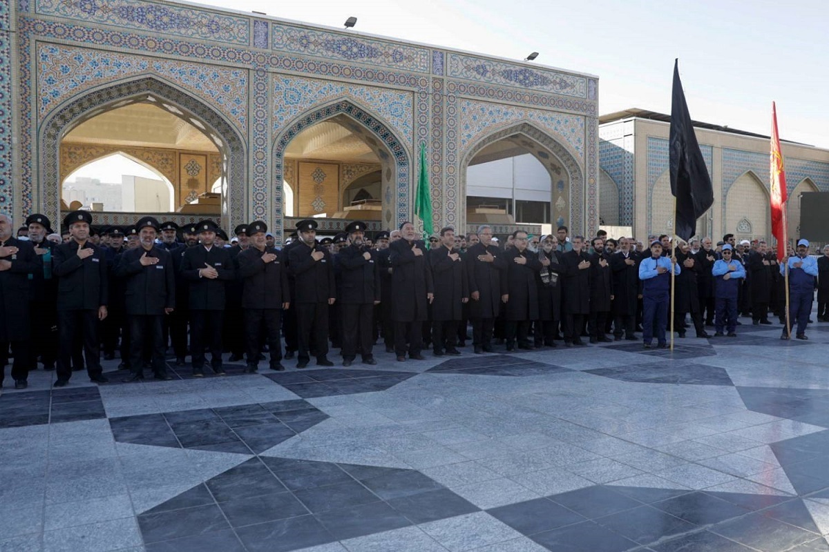 مراسم عزاداری هیئت عالم آل محمد (ص) در حرم رضوی برگزار شد