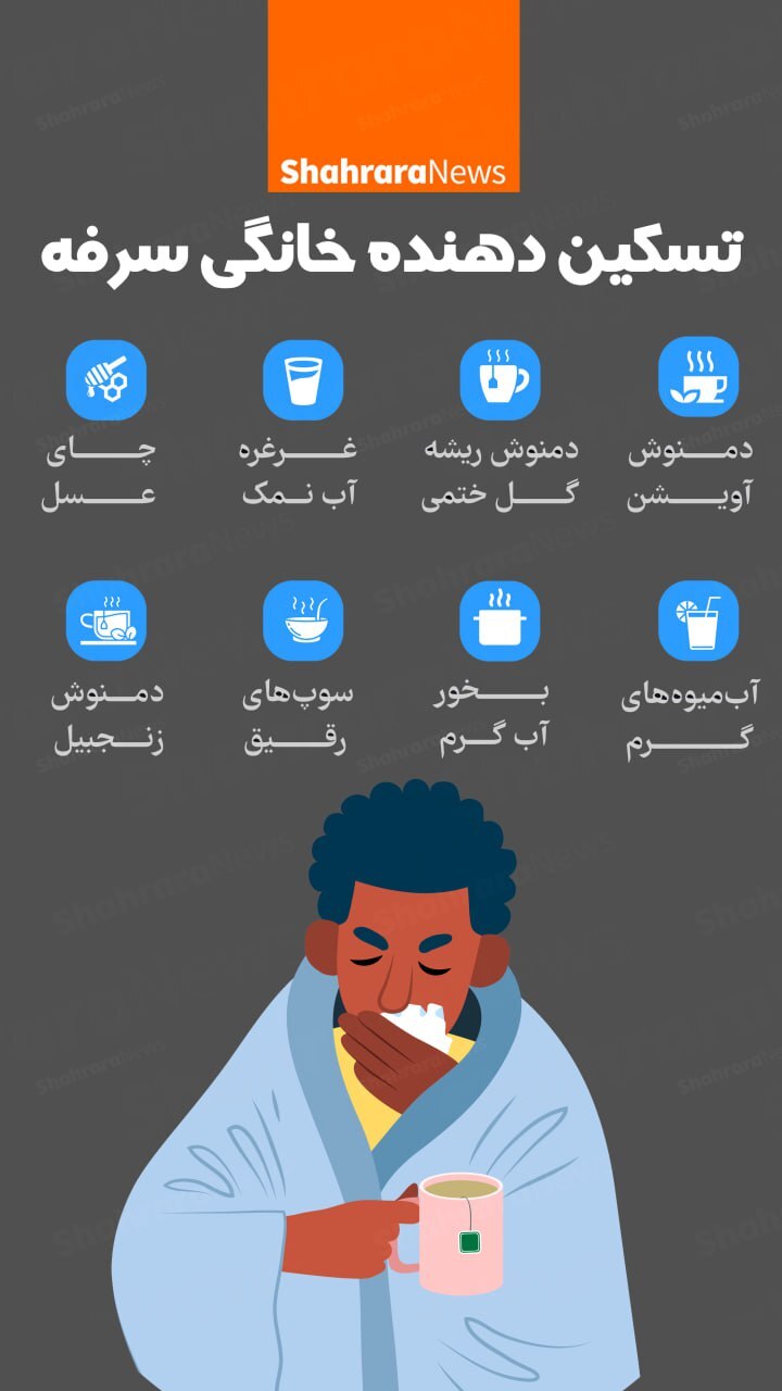 اینفوگرافی| تسکین‌دهنده خانگی سرفه