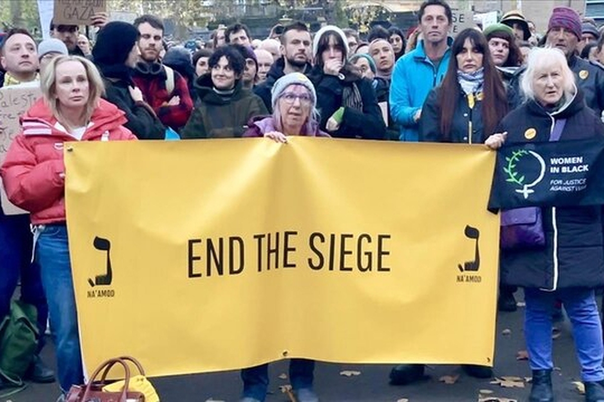 تجمع یهودیان لندن در حمایت از آتش‌بس در غزه