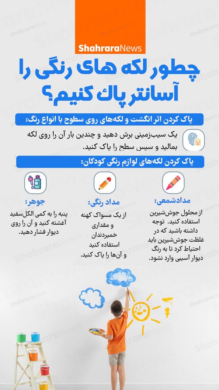 اینفوگرافی| چطور لکه‌های رنگی را آسانتر پاک کنیم؟