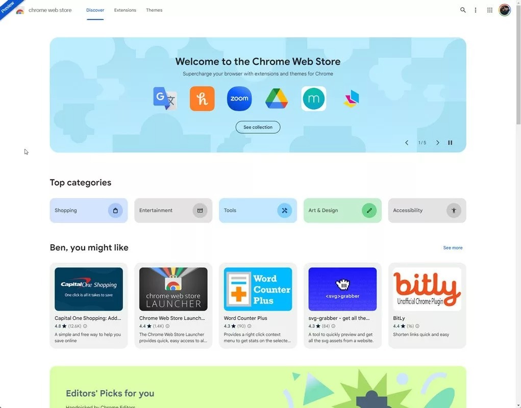 گوگل نسخه جدید فروشگاه وب مرورگر کروم را منتشر کرد گوگل نسخه جدید فروشگاه وب مرورگر کروم را منتشر کرد