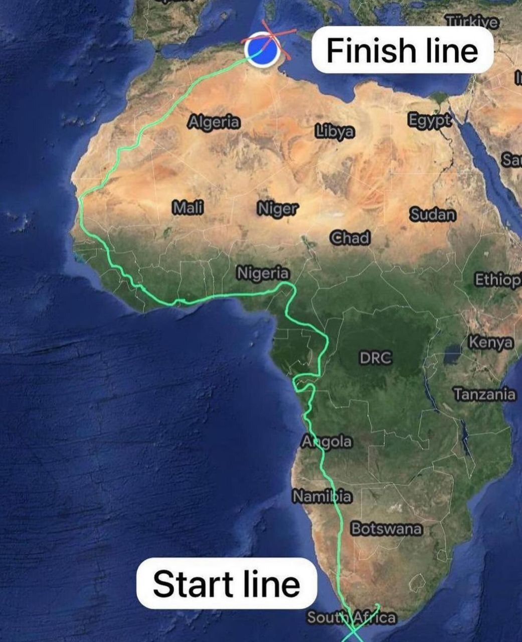 مرد انگلیسی دویدن در تمام طول قاره آفریقا را به پایان رساند مرد انگلیسی دویدن در تمام طول قاره آفریقا را به پایان رساند