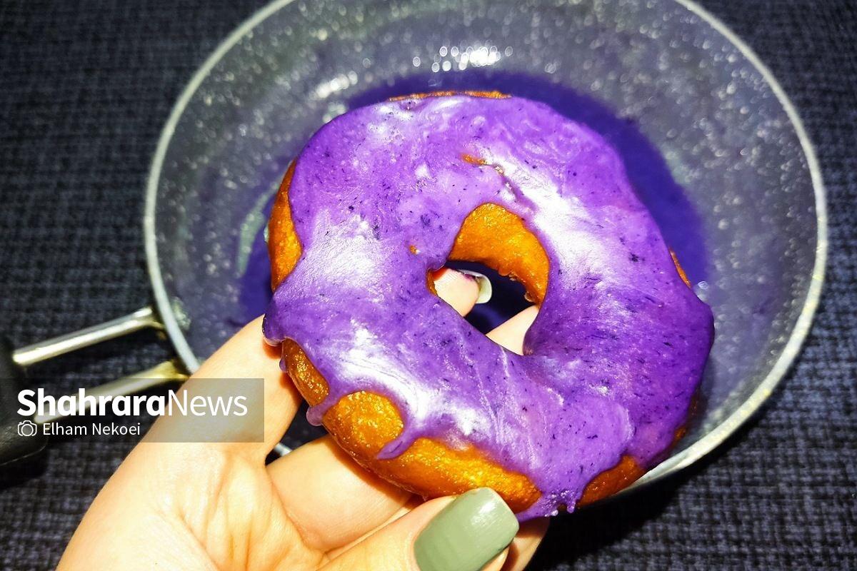 طرزتهیه دونات پفکی ساده شیره روی دونات