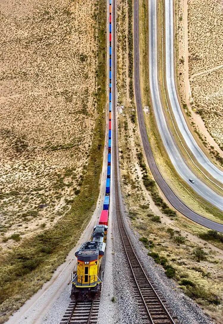 تصاویری زیبا از مناظر طبیعی و شهری ثبت شده با هلی شات تصاویر قطار