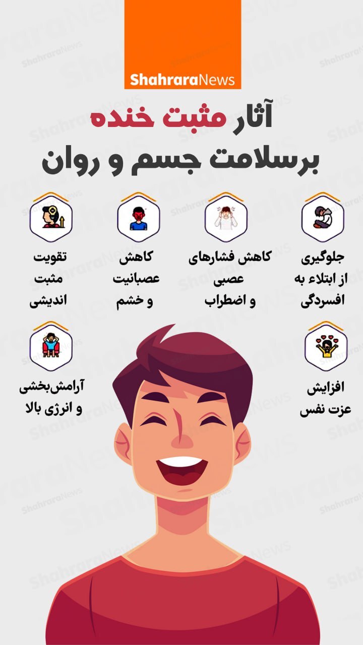 اینفوگرافی| آثار مثبت خنده بر سلامت جسم و روان