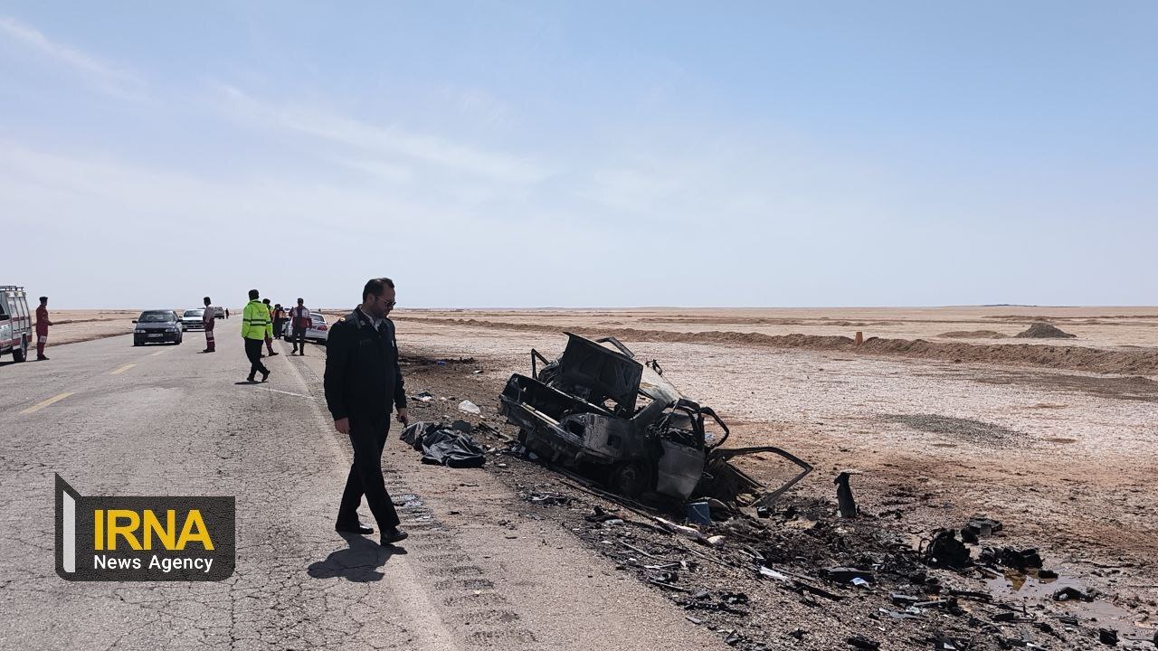 ۹ کشته و یک مصدوم در تصادف ۲ خودرو در محور دامغان - جندق (۹ فروردین ۱۴۰۳) ۹ کشته و یک مصدوم در تصادف ۲ خودرو در محور دامغان - جندق (۹ فروردین ۱۴۰۳)