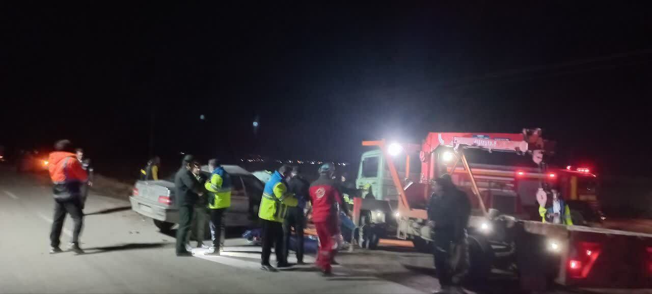 فوت پنج نفر در تصادف خونین پژو و پراید در خراسان رضوی (اول اسفند ۱۴۰۳) فوت پنج نفر در تصادف خونین پژو و پراید در خراسان رضوی (اول اسفند ۱۴۰۳)