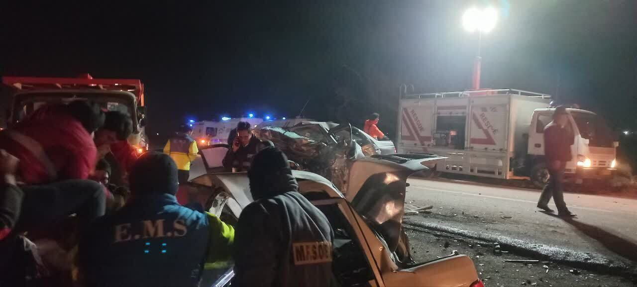 فوت پنج نفر در تصادف خونین پژو و پراید در خراسان رضوی (اول اسفند ۱۴۰۳) فوت پنج نفر در تصادف خونین پژو و پراید در خراسان رضوی (اول اسفند ۱۴۰۳)