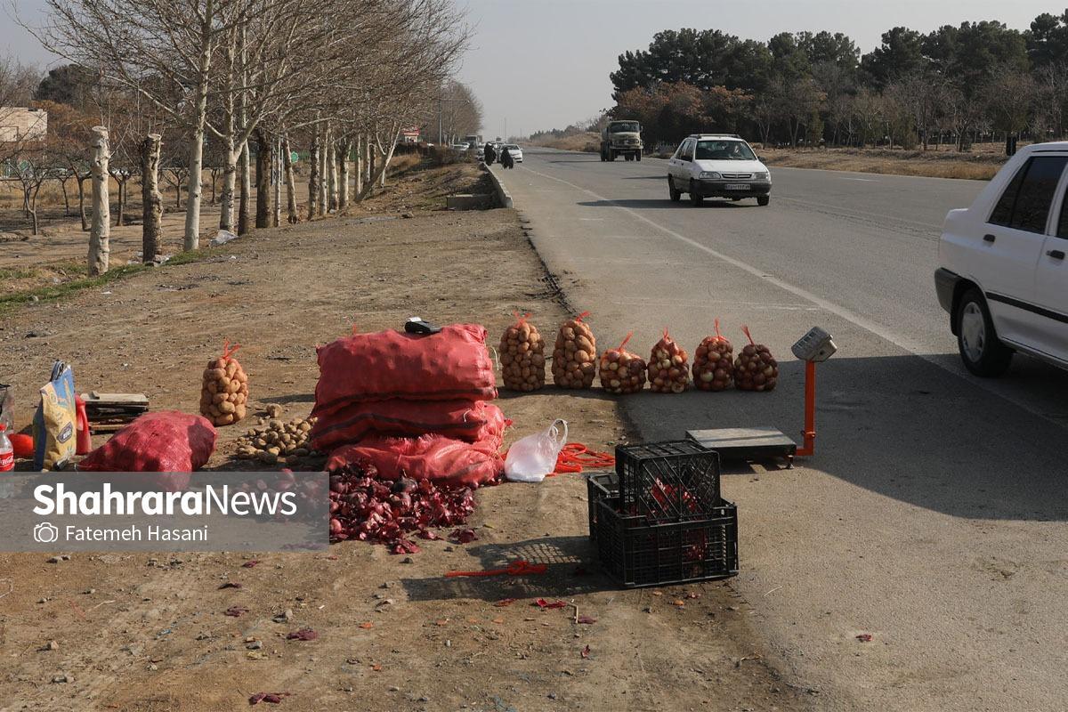 روایتی از خطرات دست‌فروشی در حاشیه جاده بهشت‌رضا(ع) مشهد