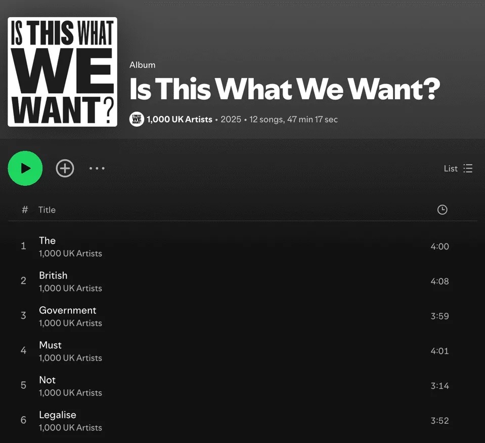 همکاری 1000 نوازنده در اعتراض به هوش مصنوعی: انتشار آلبوم بیصدا! همکاری 1000 نوازنده در اعتراض به هوش مصنوعی: انتشار آلبوم بیصدا!