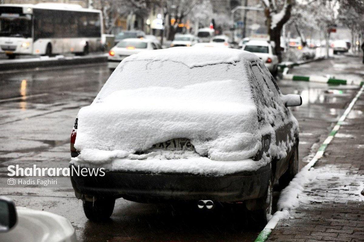 میزان بارش برف در نقاط مختلف مشهد و دیگرشهر‌های خراسان رضوی طی ۲۴ ساعت گذشته (۸ اسفند ۱۴۰۳)