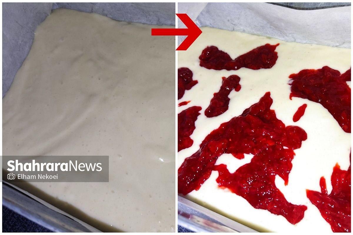 طرز تهیه کیک توتفرنگی با مارمالاد و کرم کاستارد + عکس طرز تهیه کیک توتفرنگی با مارمالاد و کرم کاستارد + عکس