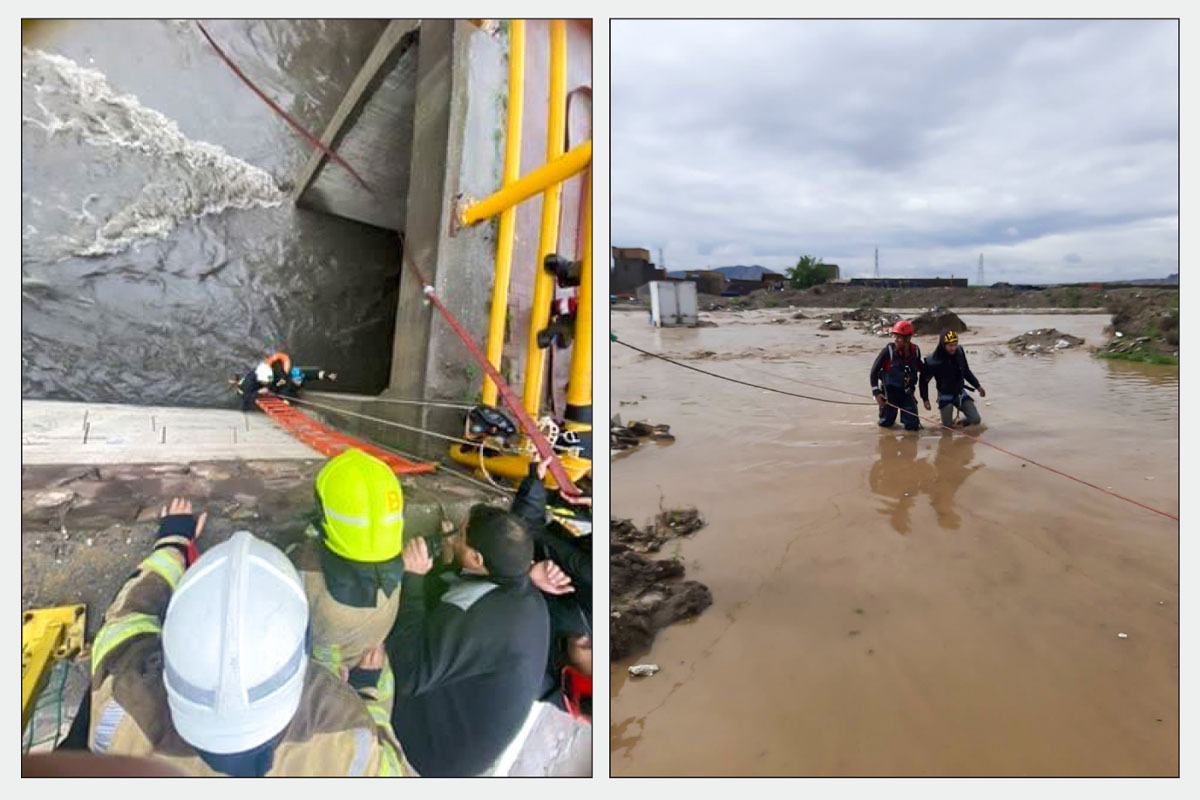 مأموریت‌های آتش نشانان مشهدی در زیر باران