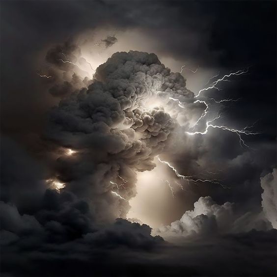 تصاویری از تلفیق رعدوبرق با اقیانوس