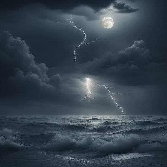 تصاویری از تلفیق رعدوبرق با اقیانوس