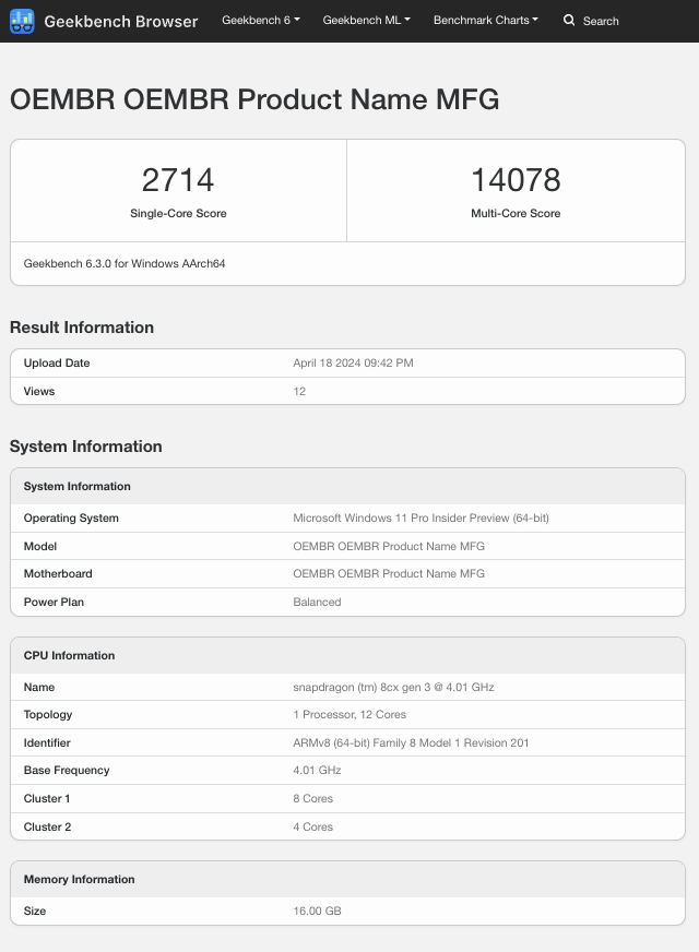 امتیاز سرفیس لپتاپ ۶ در گیکبنچ مدل پایه Surface Laptop 6 در راه است