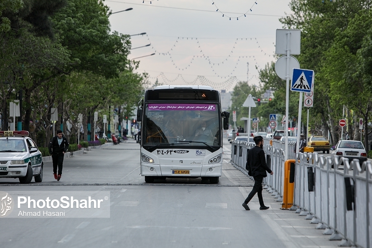 سرویس‌دهی رایگان اتوبوس‌رانی مشهد در روز رحلت حضرت امام‌خمینی‌(ره) و روز دحوالارض