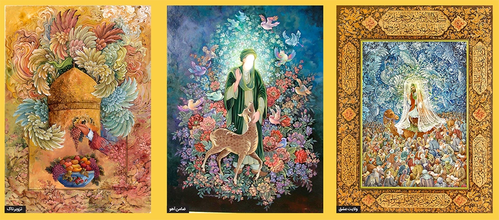 ماه آسمان نگارگری