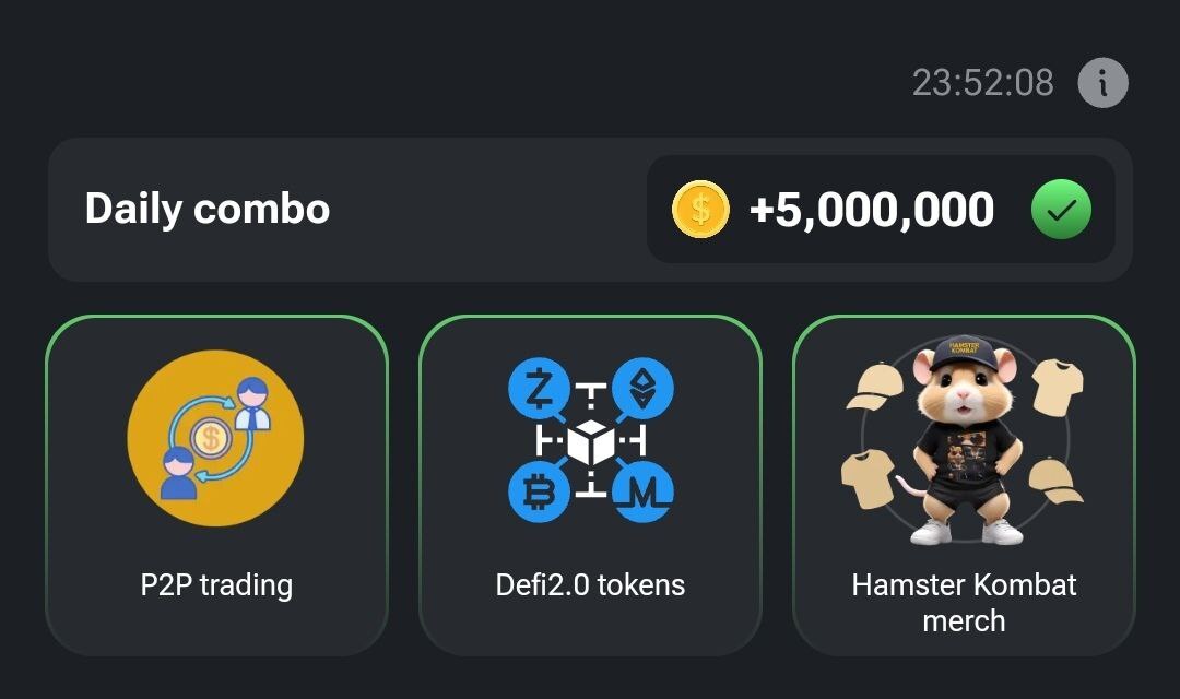 کارتهای کمبو امروز همستر کامبت (شنبه ۱۹ خرداد ۱۴۰۳) کارتهای کمبو امروز همستر کامبت (شنبه ۱۹ خرداد ۱۴۰۳)