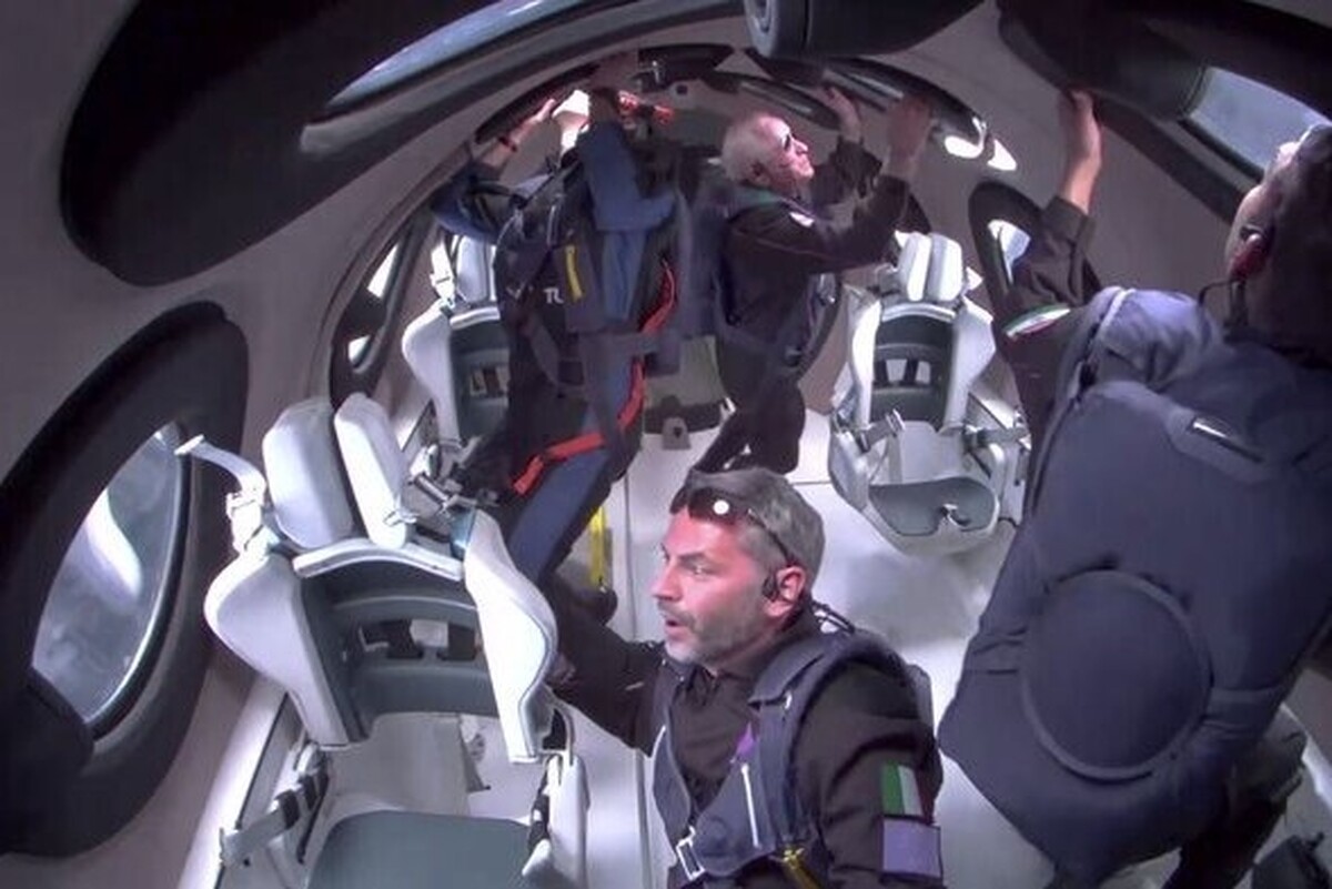 ویدئو| هواپیمای فضایی یونیتی ۶ نفر را به فضا برد