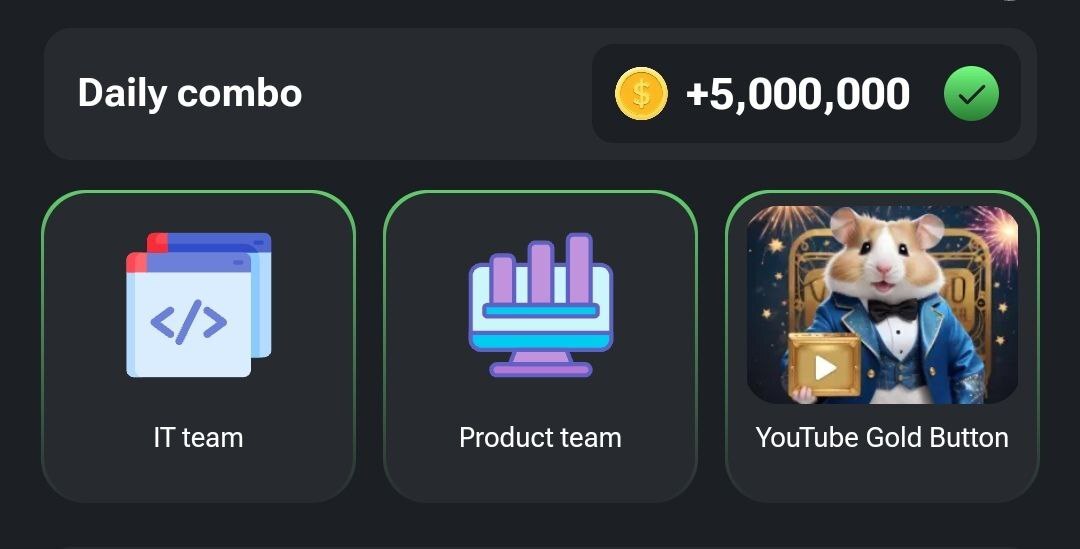 کارتهای کمبو امروز همستر کامبت (پنجشنبه ۲۴ خرداد ۱۴۰۳) کارتهای کمبو امروز همستر کامبت (پنجشنبه ۲۴ خرداد ۱۴۰۳)