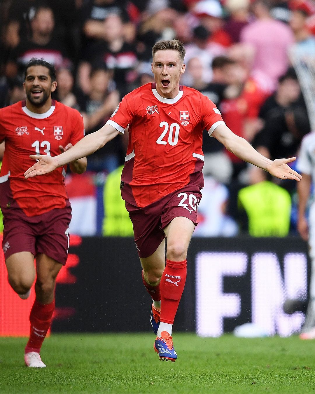 عکس‌هایی از بازی سوئیس و مجارستان در یورو ۲۰۲۴