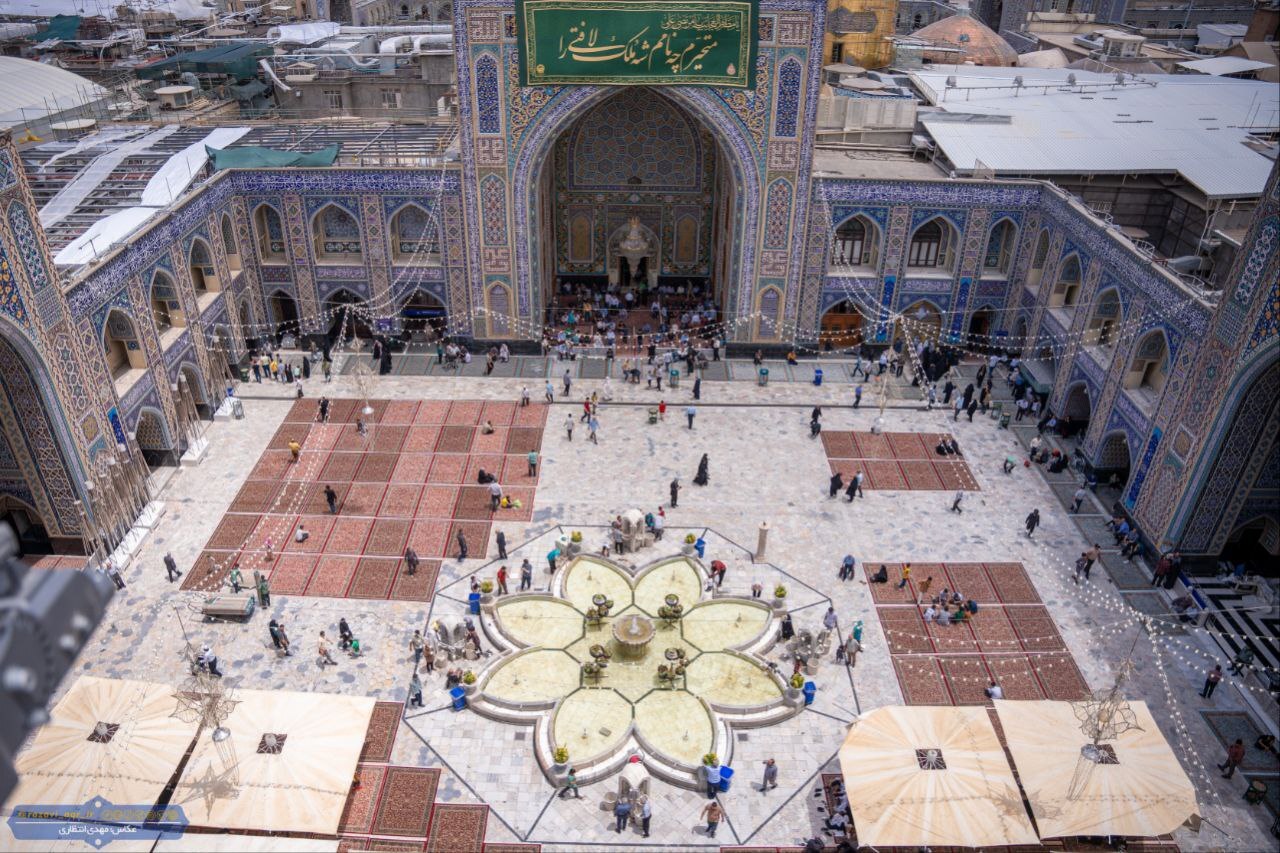 تصاویری زیبا از کتیبه جدید صحن گوهرشاد