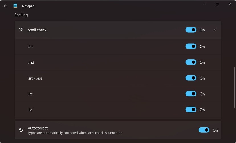 نوتپد مایکروسافت بعد از ۴۰ به ویژپی تصحیح خودکار املای کلمات مجهز میشود نوتپد مایکروسافت بعد از ۴۰ به ویژپی تصحیح خودکار املای کلمات مجهز میشود