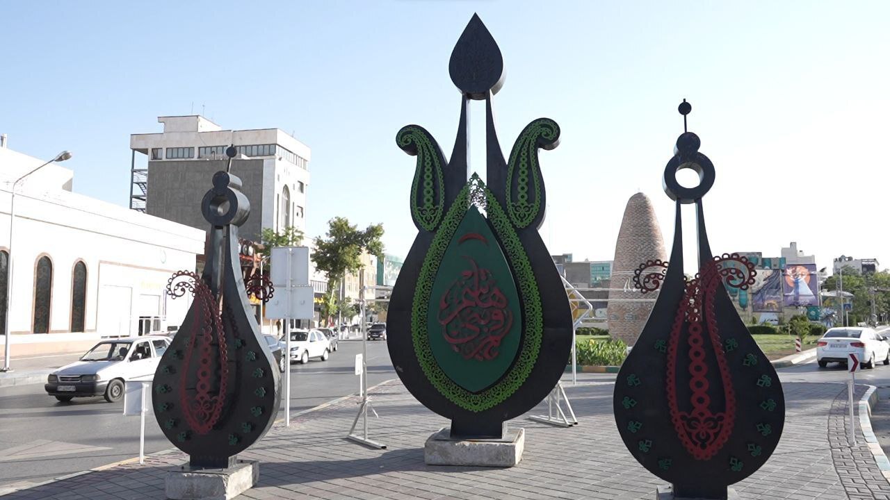 نصب ۱۹ المان محرمی در مشهد مقدس نصب ۱۹ المان محرمی در مشهد مقدس