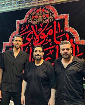 سید حسین حسینی در کنار مداح معروف+عکس سید حسین حسینی در کنار مداح معروف+عکس